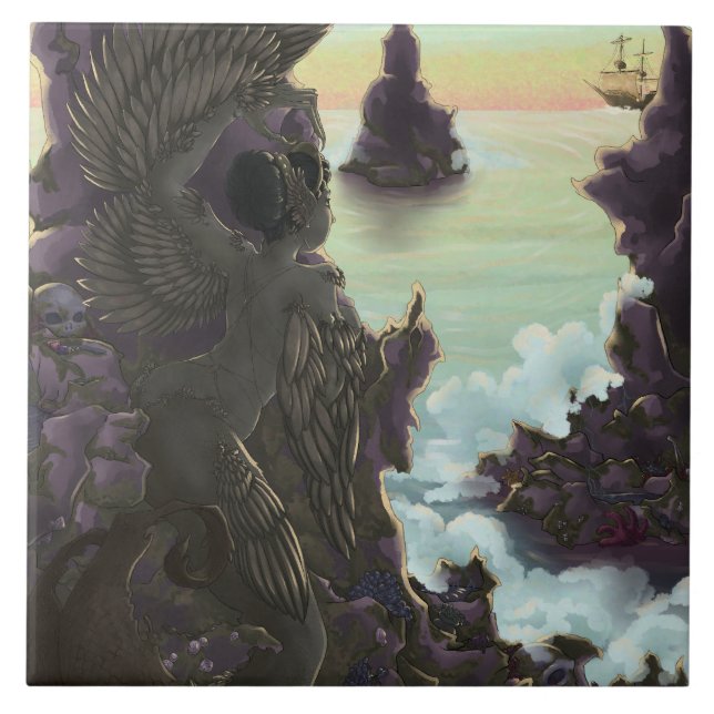 Siren Stones Ceramic Tile (Front)