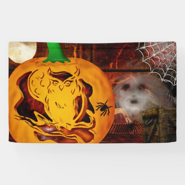 Sirens Haunted Halloween Pumpkin Carving Banner (Horizontal)