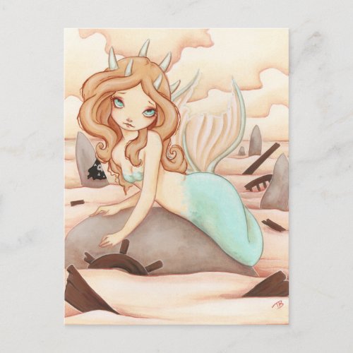 Sirens Rock _ Mermaid fairy post card