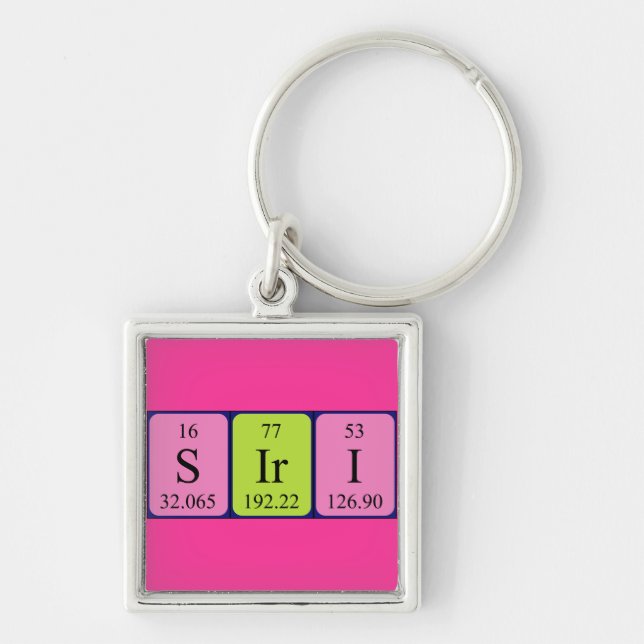 Siri periodic table name keyring (Front)
