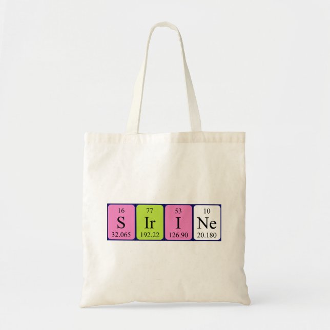 Sirine periodic table name tote bag (Front)