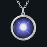 Sirius A and B bright night stars Silver Plated Necklace<br><div class="desc">Sirius A and B brightest stars in Earths night sky Sirius, also known as the Dog Star or Sirius A, is the brightest star in Earth's night sky. The name means glowing in Greek. Because Sirius is so bright, it was well-known to the ancients. What came as a surprise to...</div>