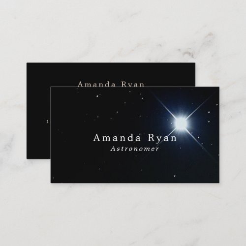 Sirius Brightest Star Astronomy Business Card