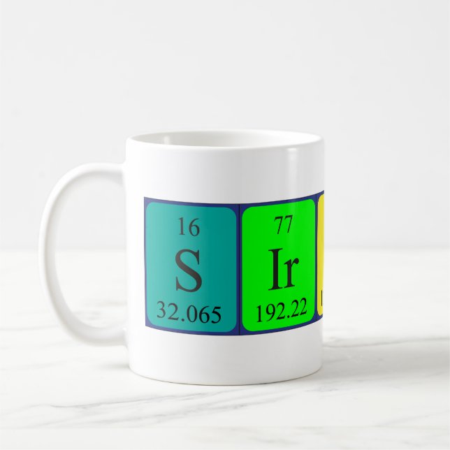 Sirius periodic table name mug 2 (Left)