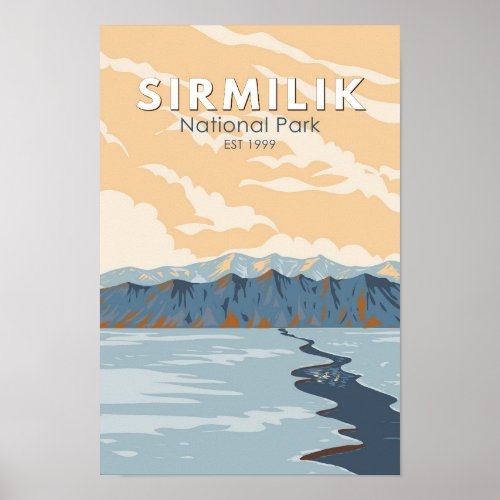 Sirmilik National Park Canada Travel Art Vintage Poster