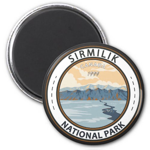 Sirmilik National Park Canada Travel Vintage Badge Magnet