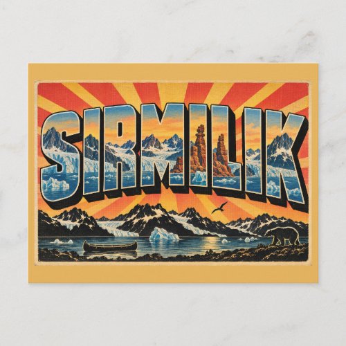 Sirmilik NU Glaciers Mountains Hoodoos Art Postcard