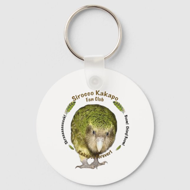 Sirocco Kakapo Fan Club Keychain (Front)