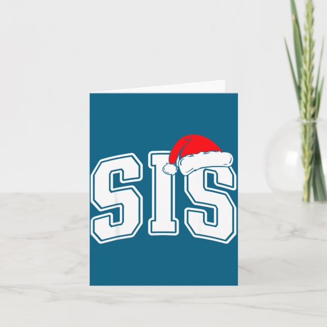 Sis Claus Christmas Matching Family Xmas Pajama Si Card (Front)