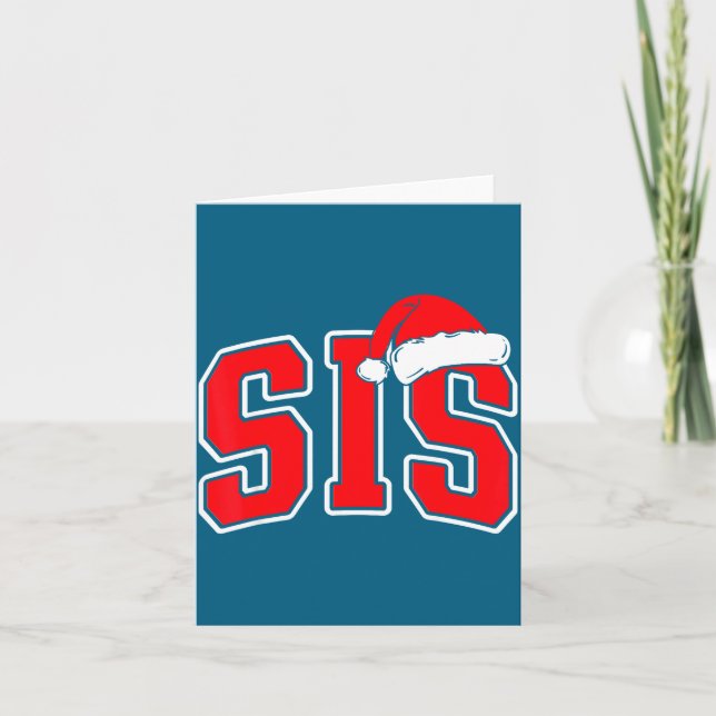 Sis Claus Christmas Matching Family Xmas Pajama Si Card (Front)