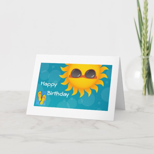 "SIS-HOPE THE SUN SHINES BRIGHT ON YOUR BIRTHDAY CARD (Front)