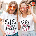 Sis of the Birthday Girl Customized Squad Matching T-Shirt<br><div class="desc">Looking for the perfect birthday gift? Look no further than our personalized family matching shirts! These shirts are perfect for any birthday party or just to show your support for your loved ones. Not only are they a great way to show your love, but they're also sure to get everyone...</div>