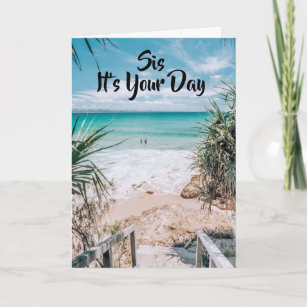 Sisters At The Beach Birthday Cards Zazzle