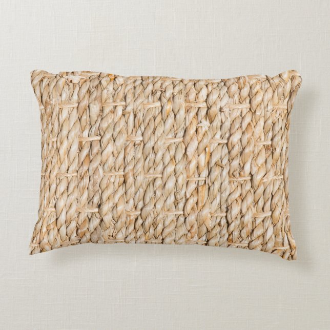 Sisal carpet pattern accent pillow (Back)