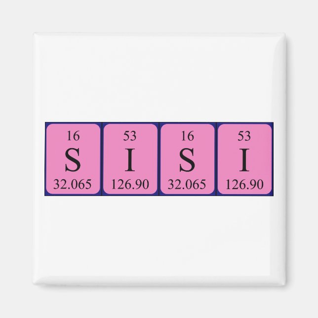 Sisi periodic table name magnet (Front)