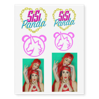 SiSiPanda Temporary Tattoos
