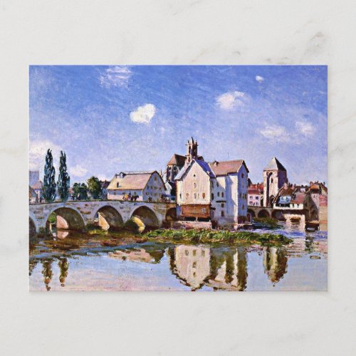 Sisley _ The Moret Bridge in the Sunlight Postcard