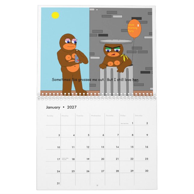sismonkey 2013 calendar (Jan 2027)