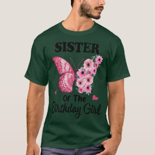 Sister 1st First Birthday Matching Family Butterfl T-Shirt