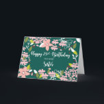 Sister 23rd Birthday Green Flowers Card<br><div class="desc">As early as today you should have this card ready to give to your sweetest sister. Join in the celebration of her 23rd birthday that will be happening soon.</div>