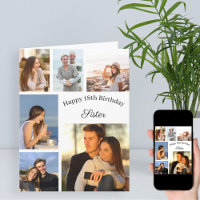 Sister 6 Photo Collage Any Age Big Birthday