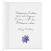 Sister, 76th birthday with painted flowers. cards (Inside (Right))
