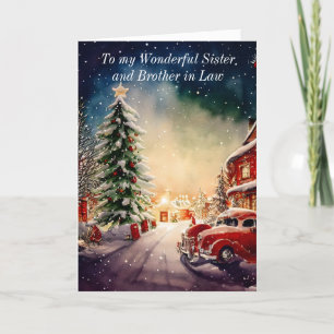 Sister and Brother in Law Christmas Greeting Card
