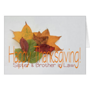 Sister and Brother in Law thanksgiving foliage Cards