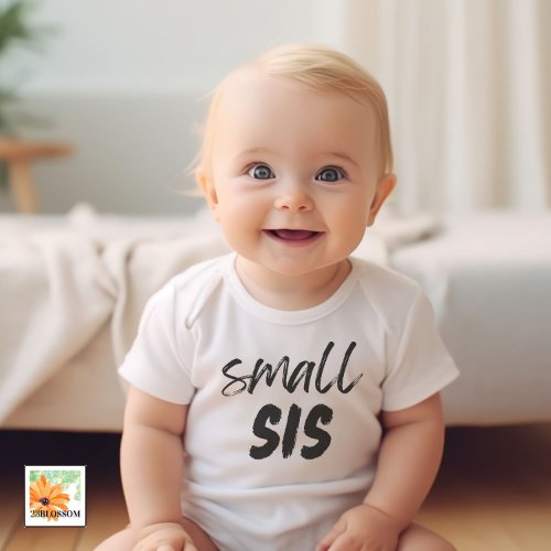 sister announcement sibling gift SMALL SIS Baby Bodysuit