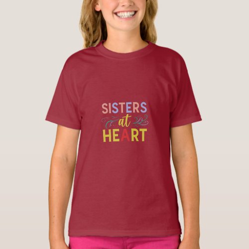 Sister at heart kids T_shirt 