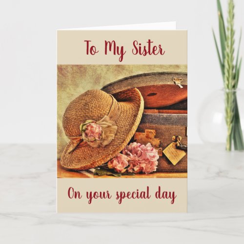 SISTER AT SPECIAL BIRTHDAY WISHES FOR YOU HOLIDAY CARD