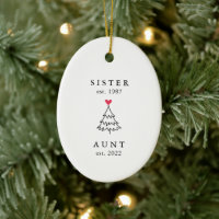 Sister | Aunt Year Est. Christmas
