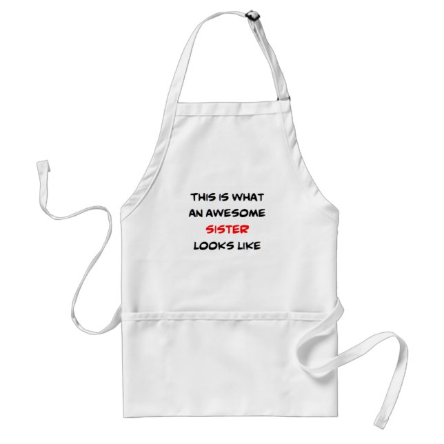 sister, awesome adult apron (Front)