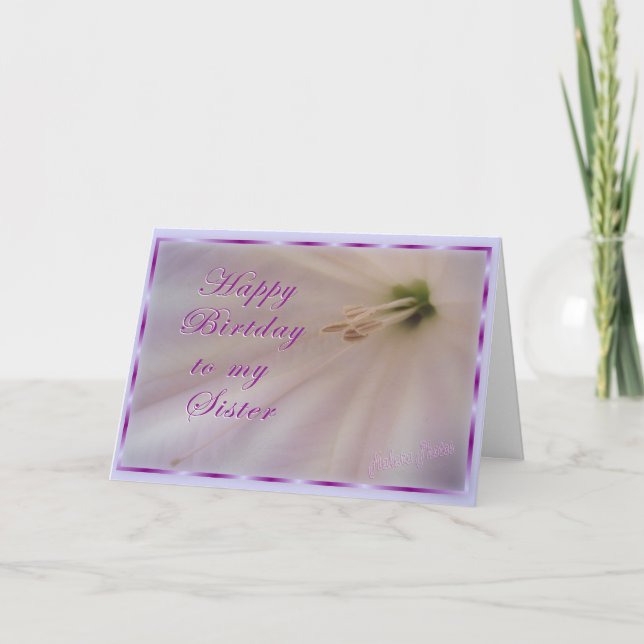 Sister Bday/Flower & ribbon Card (Front)