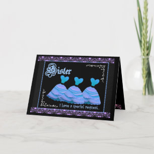 SISTER - Be My Maid of Honor with Turquoise Gowns Invitation