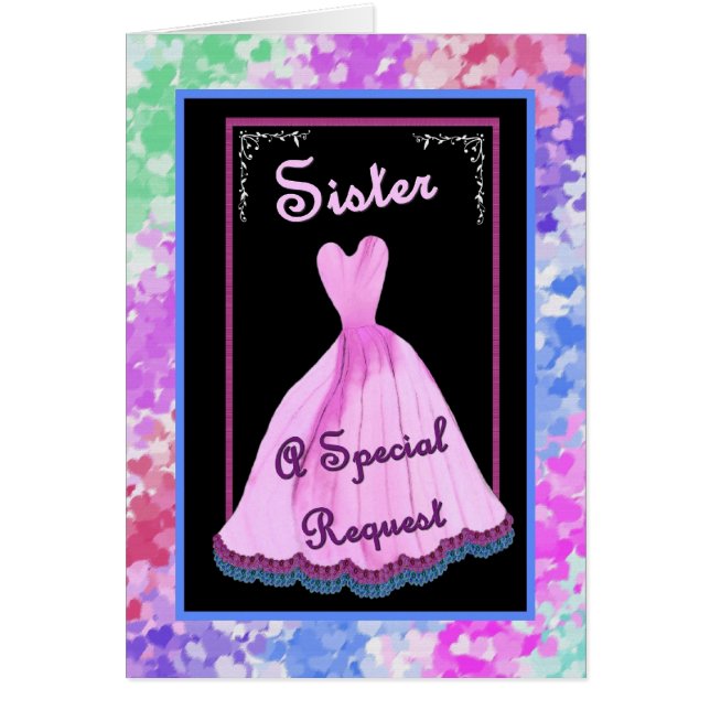 SISTER - Be Our Wedding Reader - Customizable Cards (Front)
