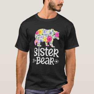 Sister Bear Mom Grandma Floral Happy Mother's Day  T-Shirt