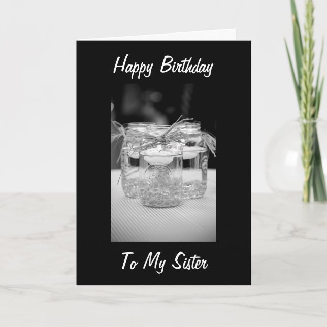SISTER / BEST FRIEND BIRTHDAY BY CANDLELITE CARD (Front)