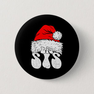 Sister Big Santa Christmas Family Matching Pajamas Button