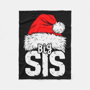 Sister Big Santa Christmas Family Matching Pyjamas Fleece Blanket