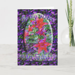 Sister birthday card