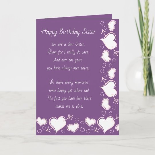 sister birthday card zazzlecom