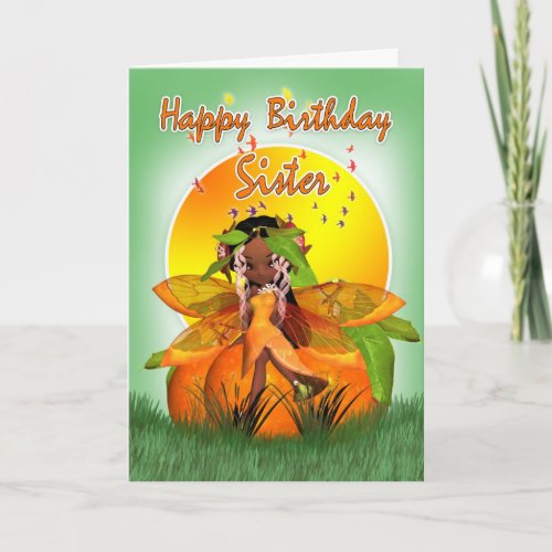 Sister Birthday Card _ Moonies Citrus Fairy _ Afri