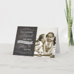 Sister Birthday - Chalkboard custom photo Card<br><div class="desc">Add your own photo to this birthday card for a sister in a trendy chalkboard design featuring typography that reads: There's no better friend than a sister. And there's no better sister than you" by an unknown author. Designed by Simply Put by Robin; ornaments by Free Photoshop Org.</div>