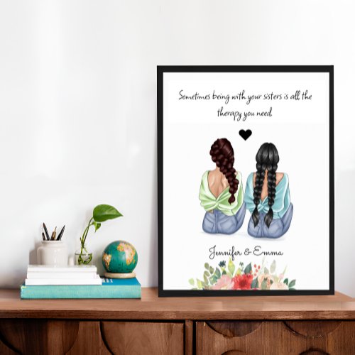 Sister Birthday Gift Personalised Gift for Sister Poster