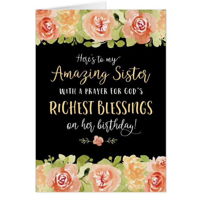 Sister Birthday, Here's to my Amazing Sister (Front)