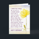 Sister Birthday, I Admire You So Much Card<br><div class="desc">Let your sister know how much you think of her on her special day with this unique card featuring the message, "You are such an incredible, talented woman with so many amazing gifts, and you're always using every last one to serve others. You are so worthy of great recognition, adoration...</div>