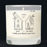 Sister Birthday Personalized Long Distance Custom  Scented Candle<br><div class="desc">Show your sister or best friend how much they mean to you with our 'I Wish You Lived Next Door Best Friends Personalized Long Distance Custom Scented Candle.' This candle is the perfect way to let them know that you're thinking of them, no matter the physical distance. Whether it's a...</div>