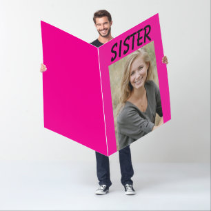 SISTER BIRTHDAY PHOTO CUSTOM HUGE BIG GREETING  CARD