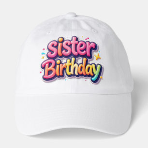 Sister Birthday Rainbow Bubble Gift for Sister Hat